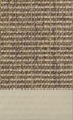 Sisal Salvador kit 044 tæppe med kantbånd i elfenbein 003